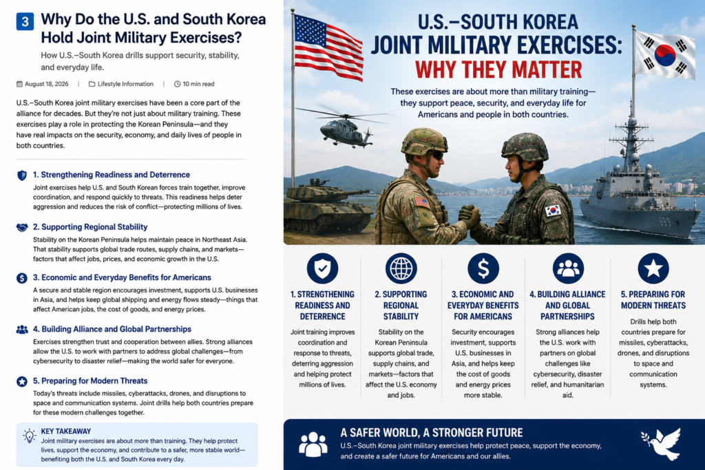 U.S. and South Korea joint military exercises and their impact on security, the economy, and everyday life