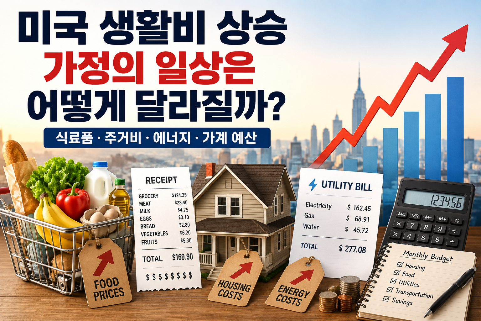 미국 생활비 상승이 미국 가정의 일상생활에 미치는 영향