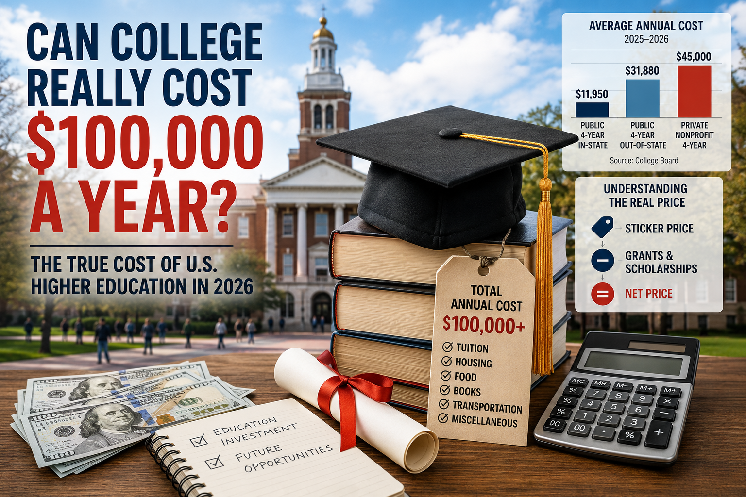 Can College Really Cost $100,000 a Year? The True Cost of U.S. Higher Education in 2026